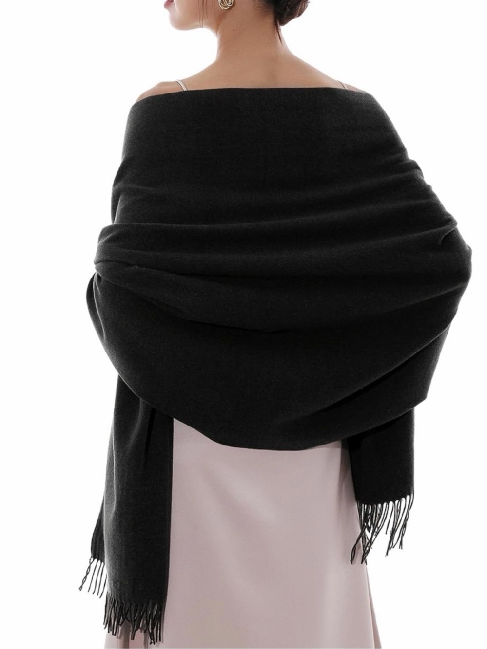 Elegant Black Shawl Wrap